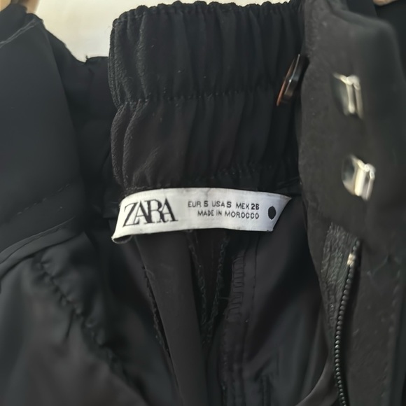 Black Pleated Trousers Size S Zara - Picture 7 of 7